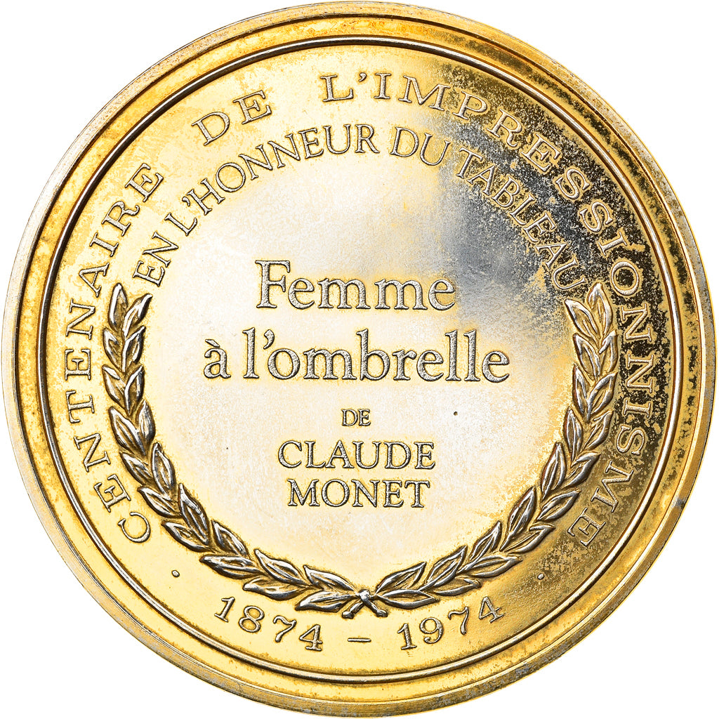 France, Médaille, Arts & Culture, Femme à l'ombrelle de Claude Monet, SPL