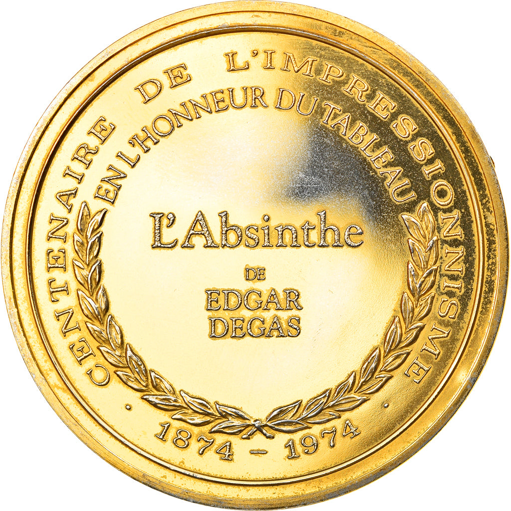 France, Médaille, Arts & Culture, L'Absinthe de Edgar Degas, SPL, Vermeil
