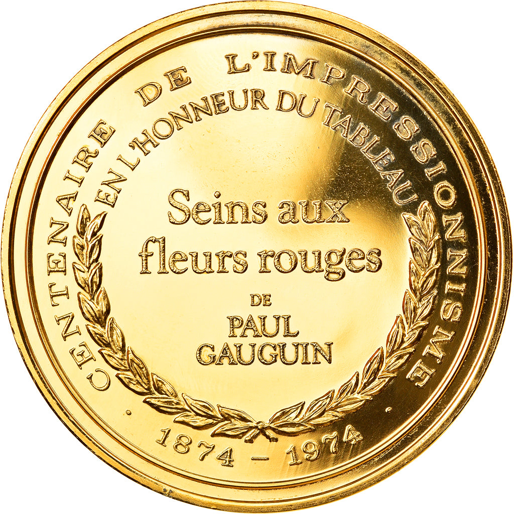 Frankreich, Medaille, Arts & Culture, Seins aux fleurs rouges de Paul Gauguin