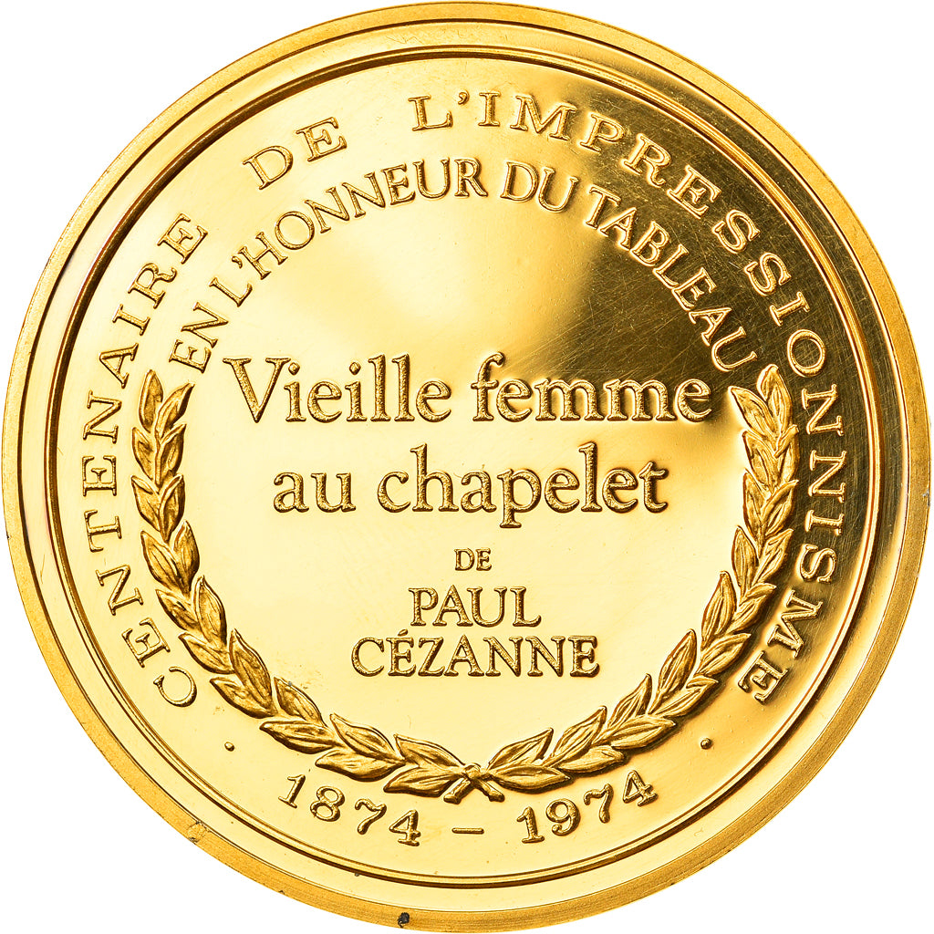 France, Médaille, Arts & Culture, Vieille femme au chapelet de Paul Cézanne