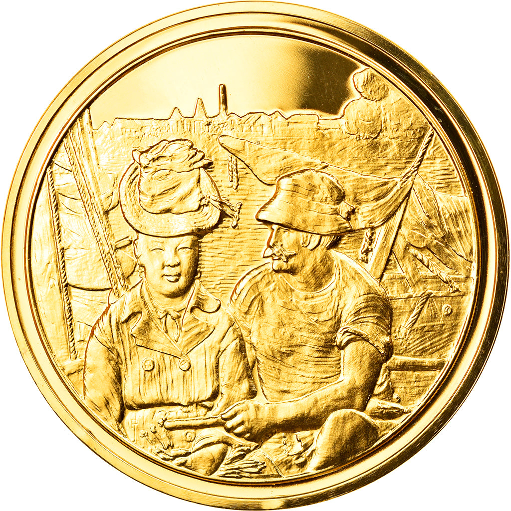 Francia, medalla, Arts & Culture, Argenteuil de Edouard Manet, FDC, Oro vermeil