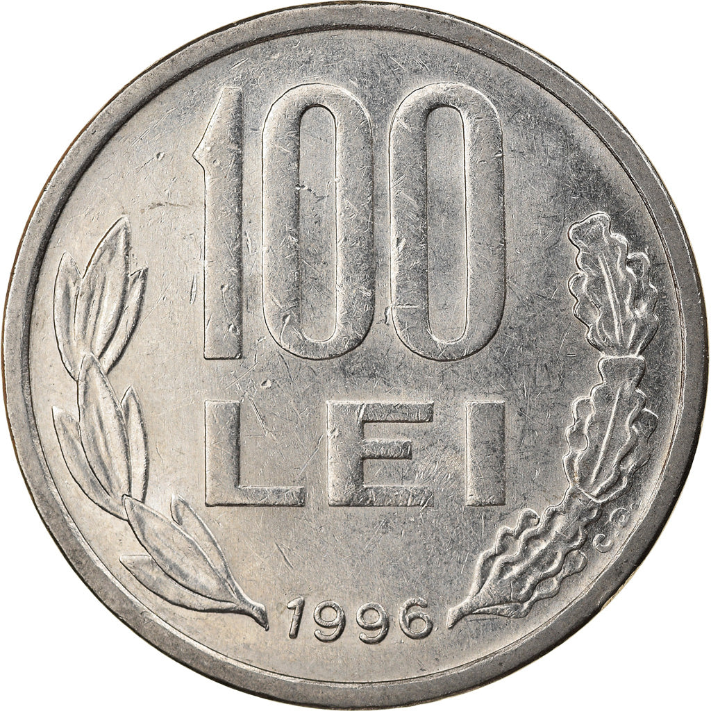 Coin, Romania, 100 Lei, 1996, AU(50-53), Nickel plated steel, KM:111