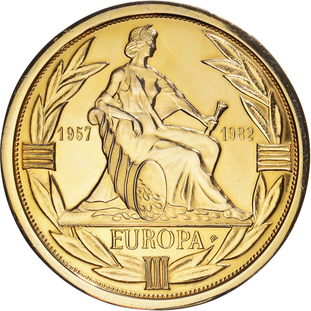 Frankreich, Medaille, Ecu Europa, Europe Assise, 1982, Rodier, UNZ, Bronze