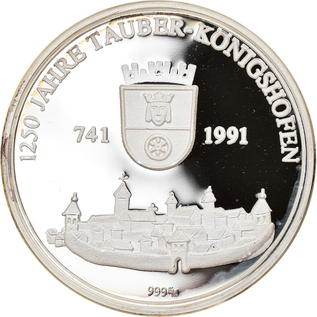 Allemagne, Jeton, 1250 Jahre Tauber-Königshofen, 1991, SPL, Argent