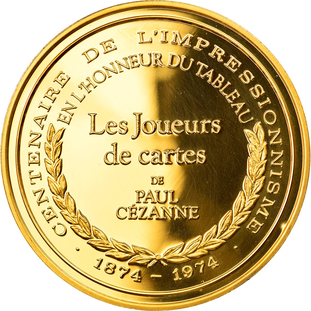 France, Médaille, Arts & Culture, Les Joueurs de cartes de Paul Cezanne, FDC