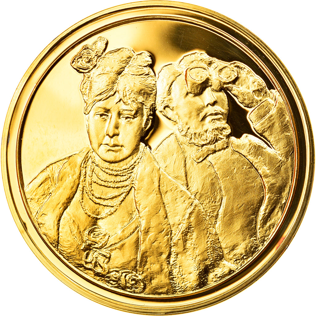 France, Médaille, Arts & Culture, La Loge de Auguste Renoir, FDC, Vermeil