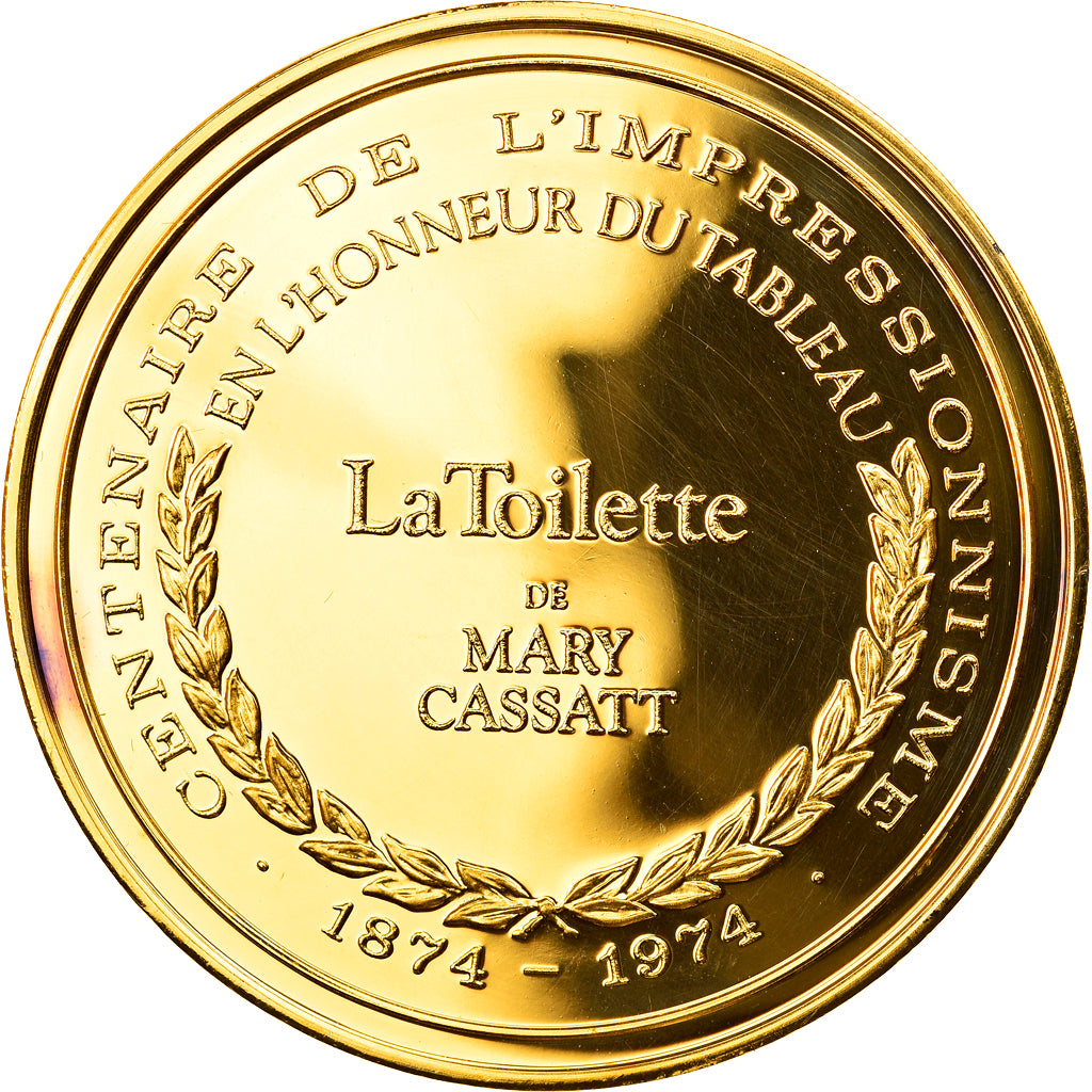 France, Medal, Arts & Culture, La Toilette de Mary Cassatt, MS(65-70), Vermeil