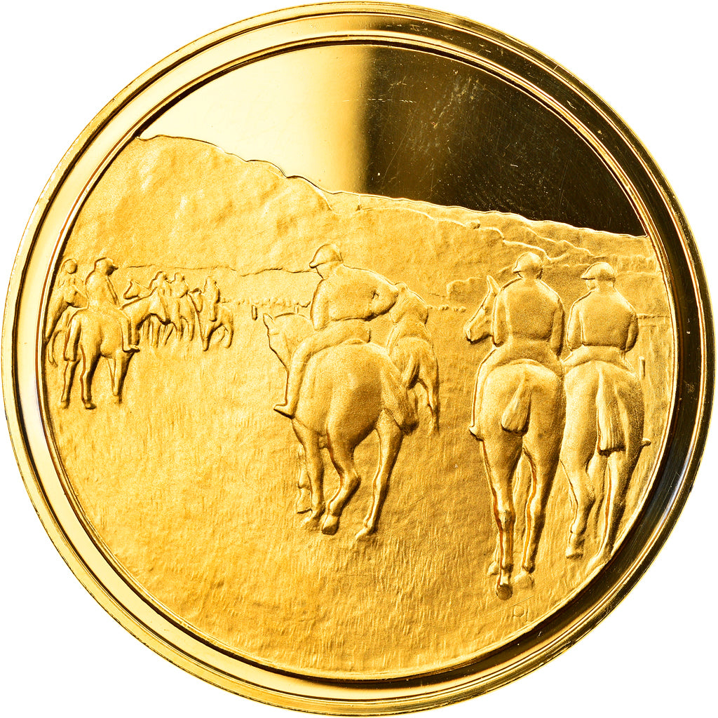 France, Medal, Arts & Culture, Chevaux de courses à Longchamp de Edgar Degas