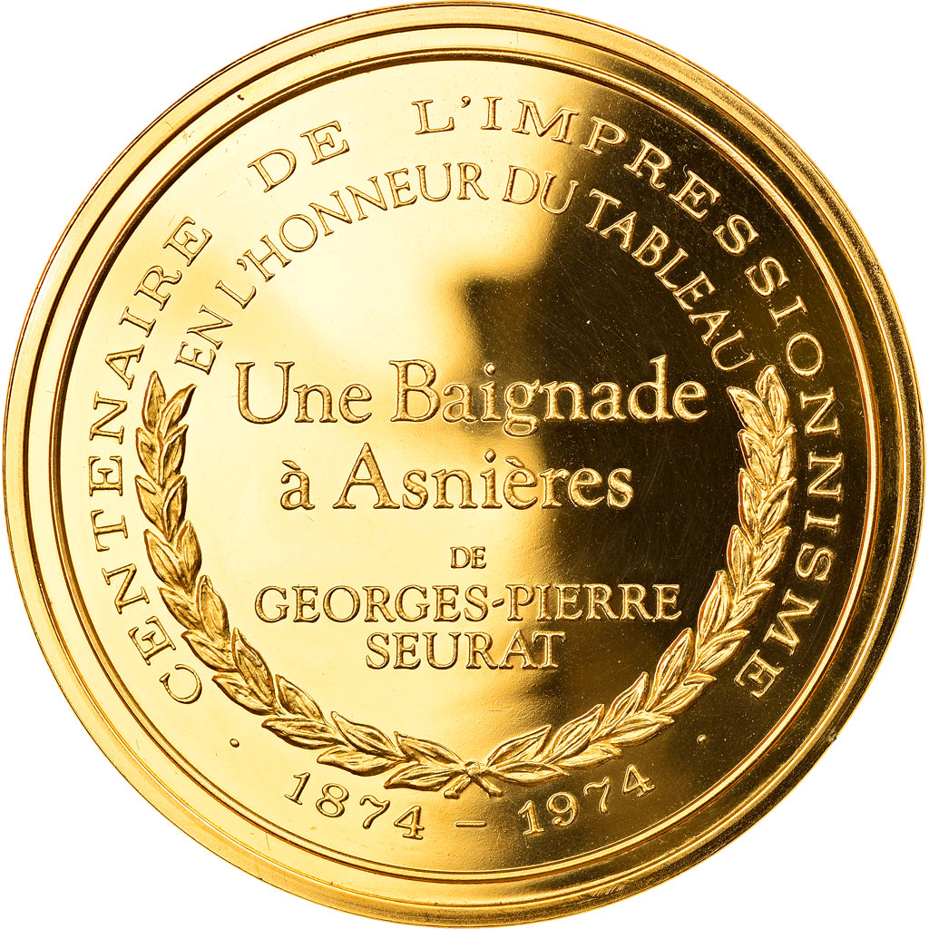 France, Medal, Arts & Culture, Une Baignade à Asnières de Georges-Pierre
