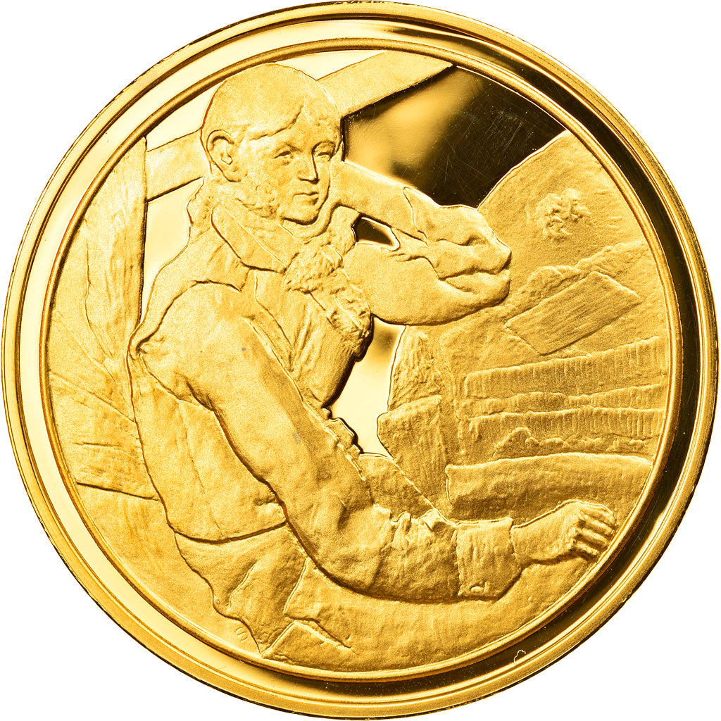 France, Médaille, Arts & Culture, Jeune homme au gilet rouge de Paul Cézanne