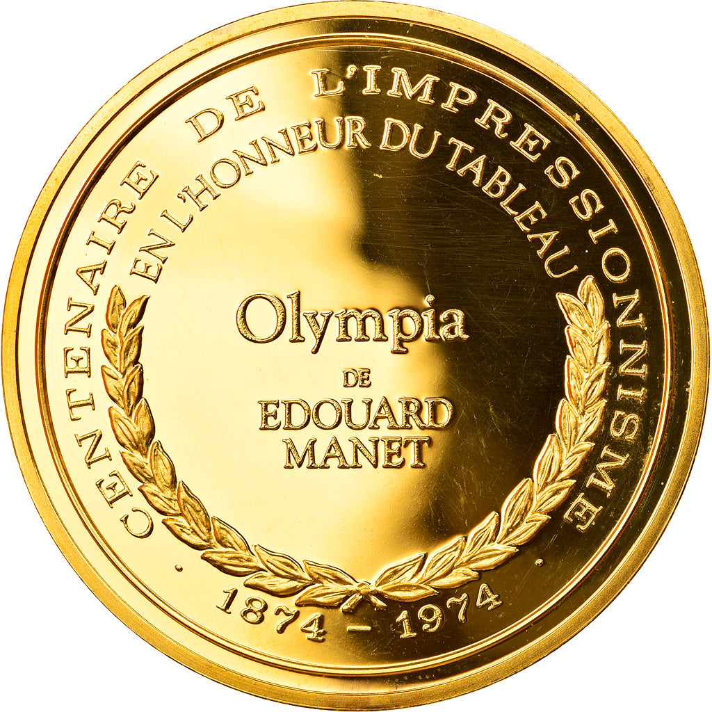 France, Médaille, Arts & Culture, Olympia de Edouard Manet, FDC, Vermeil