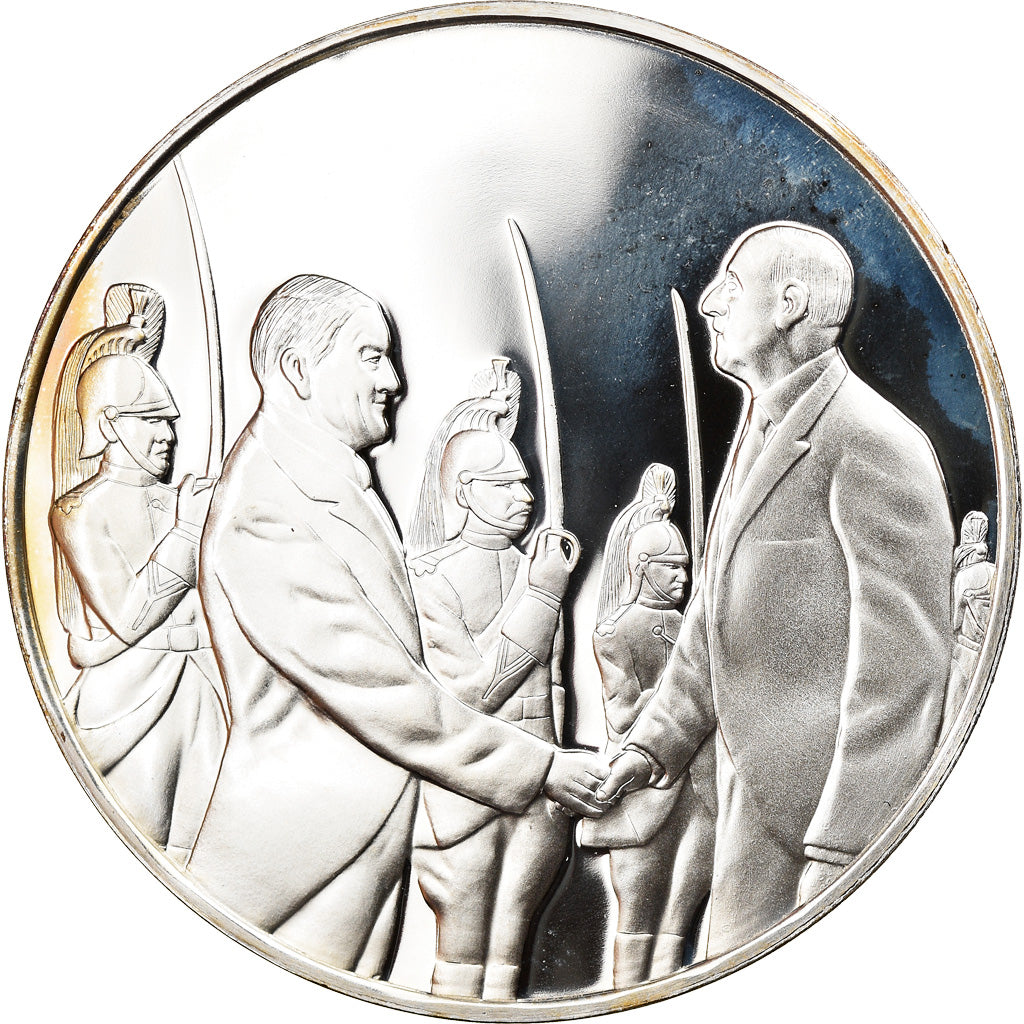 France, Medal, Les Présidents de la République, René Coty, MS(65-70), Silver