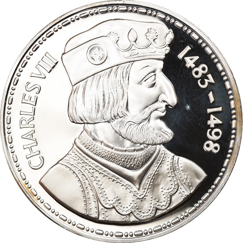 France, Medal, Charles VIII 1483-1498, MS(65-70), Silver