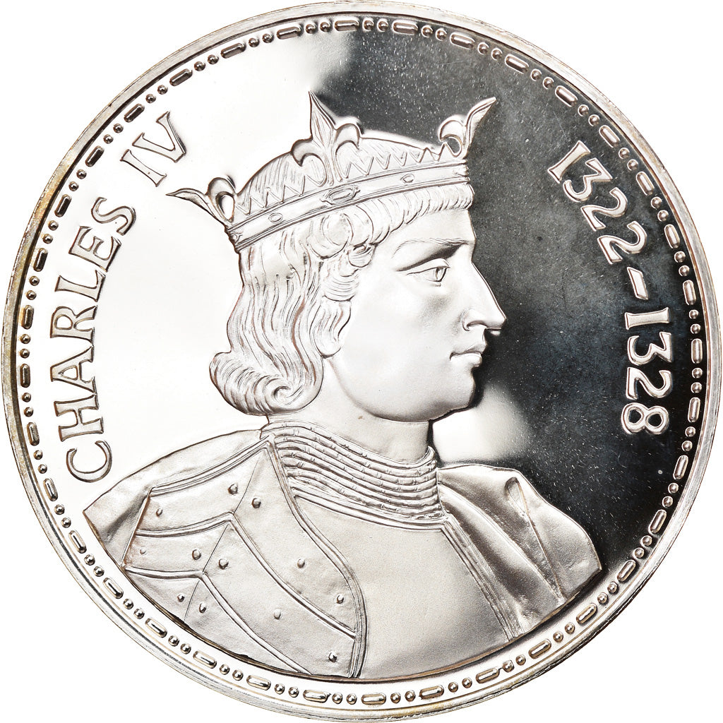 France, Medal, Charles IV 1322-1328, MS(65-70), Silver