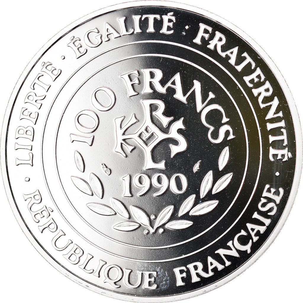 Coin, France, 100 Francs-15 Ecus, 1990, Paris, MS(65-70), Silver, KM:989