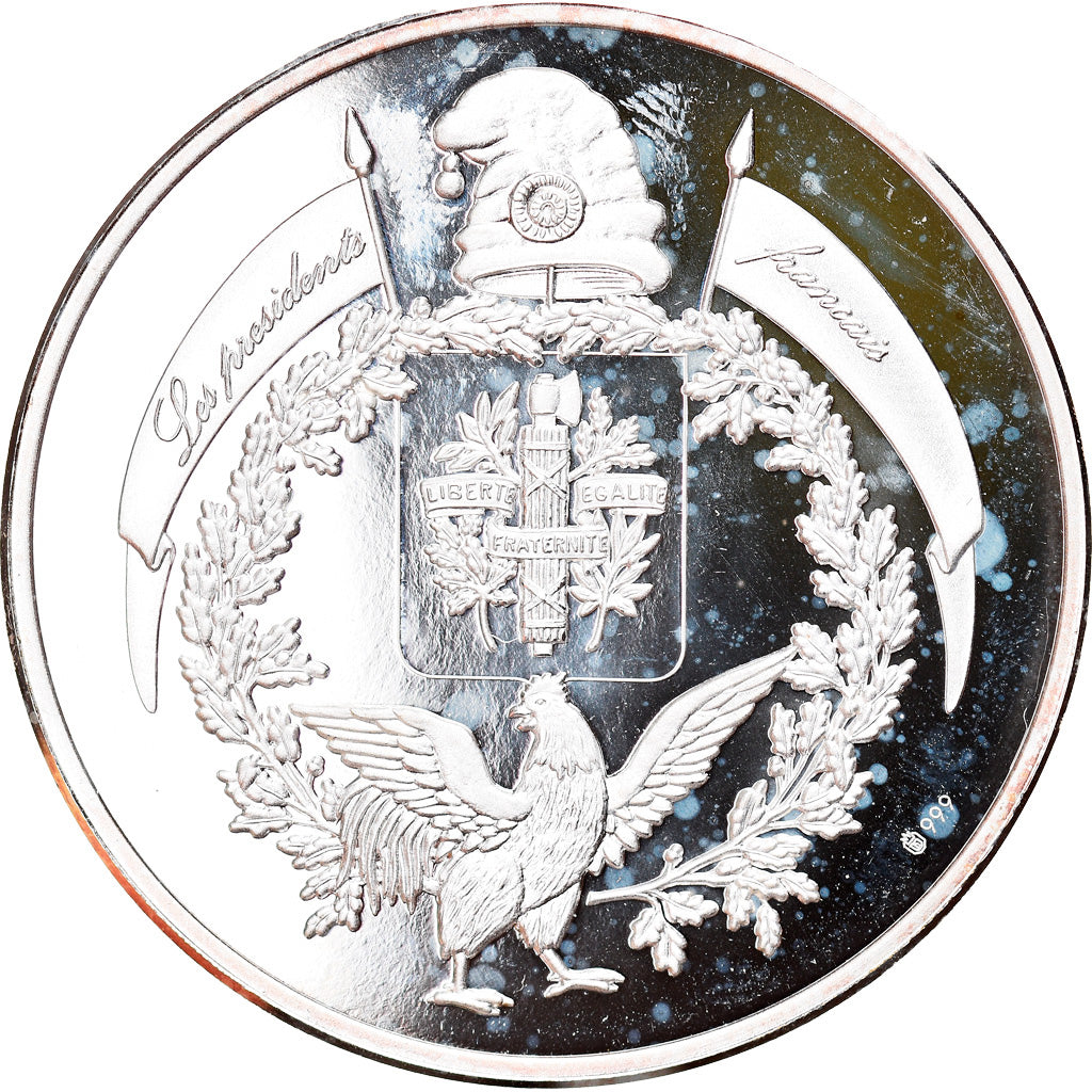 France, Médaille, François Mitterand, Politics, Society, War, FDC, Argent
