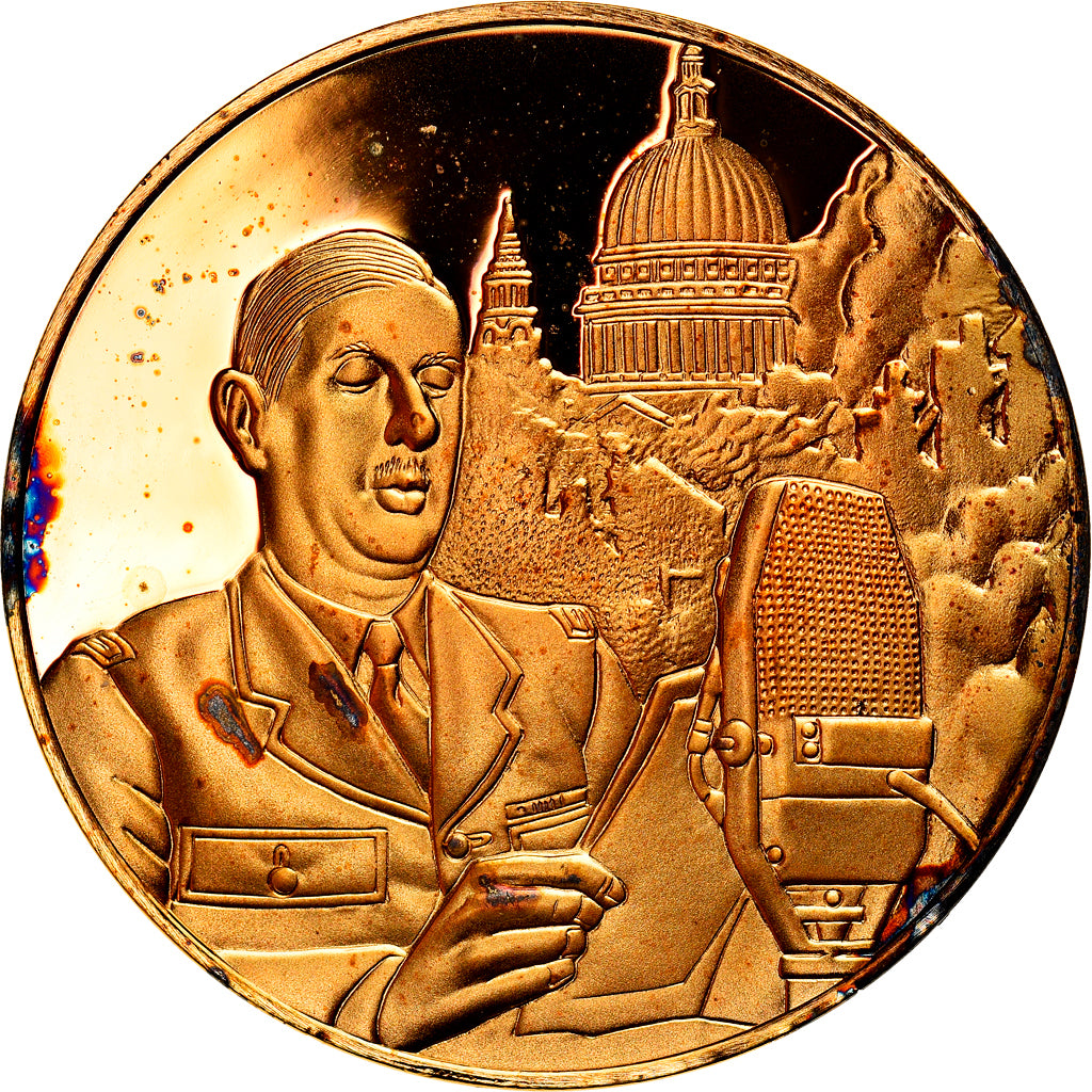 France, Medal, L'appel, 18 juin 1940, Politics, Society, War, MS(63), Vermeil