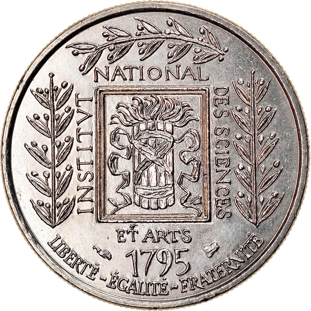 Coin, France, Institut, Franc, 1995, MS(63), Nickel, KM:1133, Gadoury:480