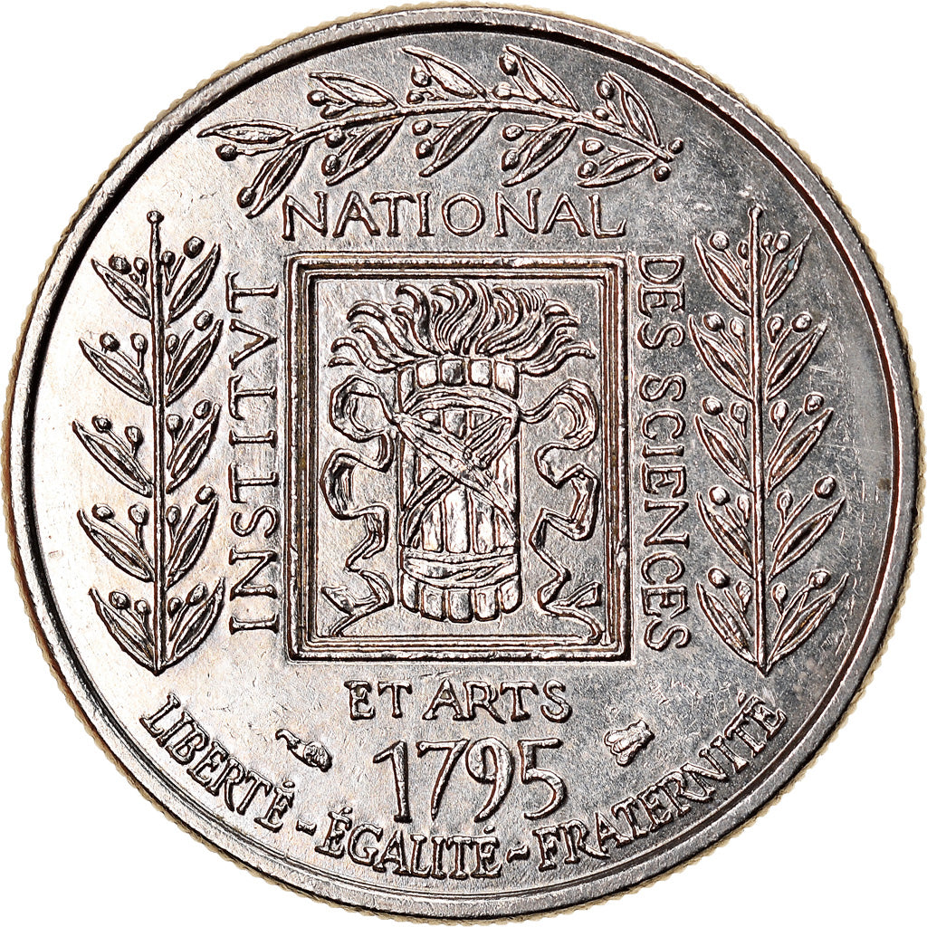 Coin, France, Institut, Franc, 1995, MS(63), Nickel, KM:1133, Gadoury:480