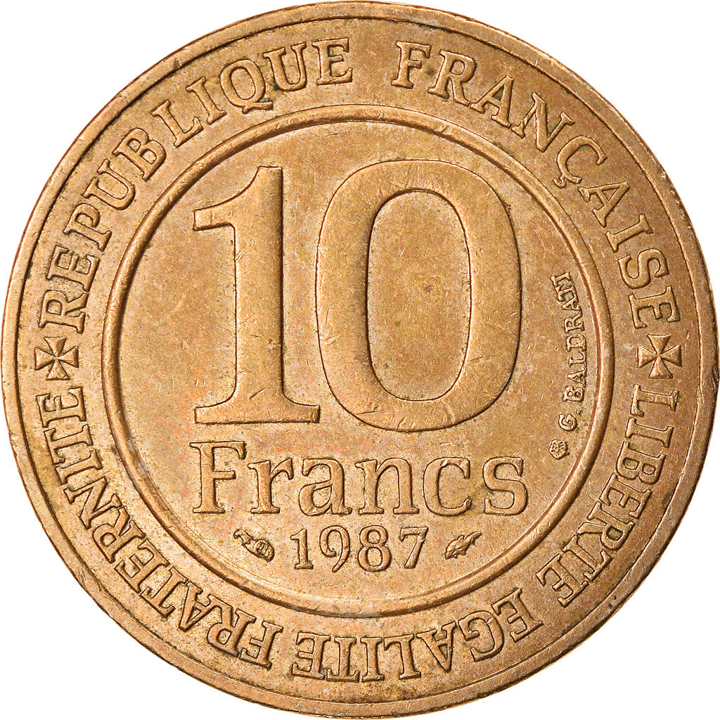 Coin, France, 10 Francs, 1987, MILLÉNAIRE CAPÉTIEN 1987, MS(60-62)