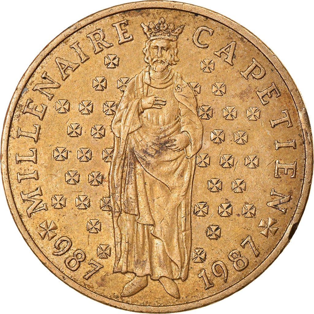 Moneta, Francia, 10 Francs, 1987, MILLÉNAIRE CAPÉTIEN 1987, BB, Nichel-bronzo