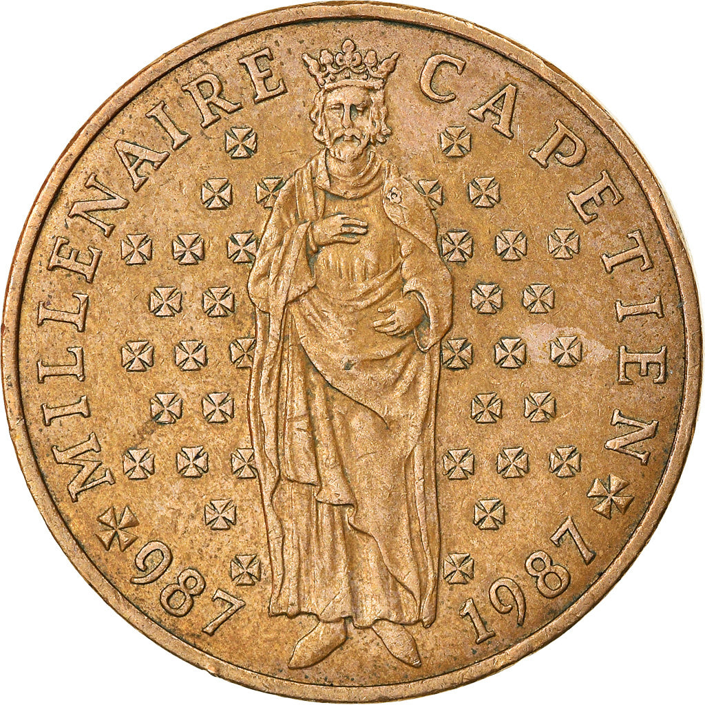 Monnaie, France, 10 Francs, 1987, MILLÉNAIRE CAPÉTIEN 1987, TB+