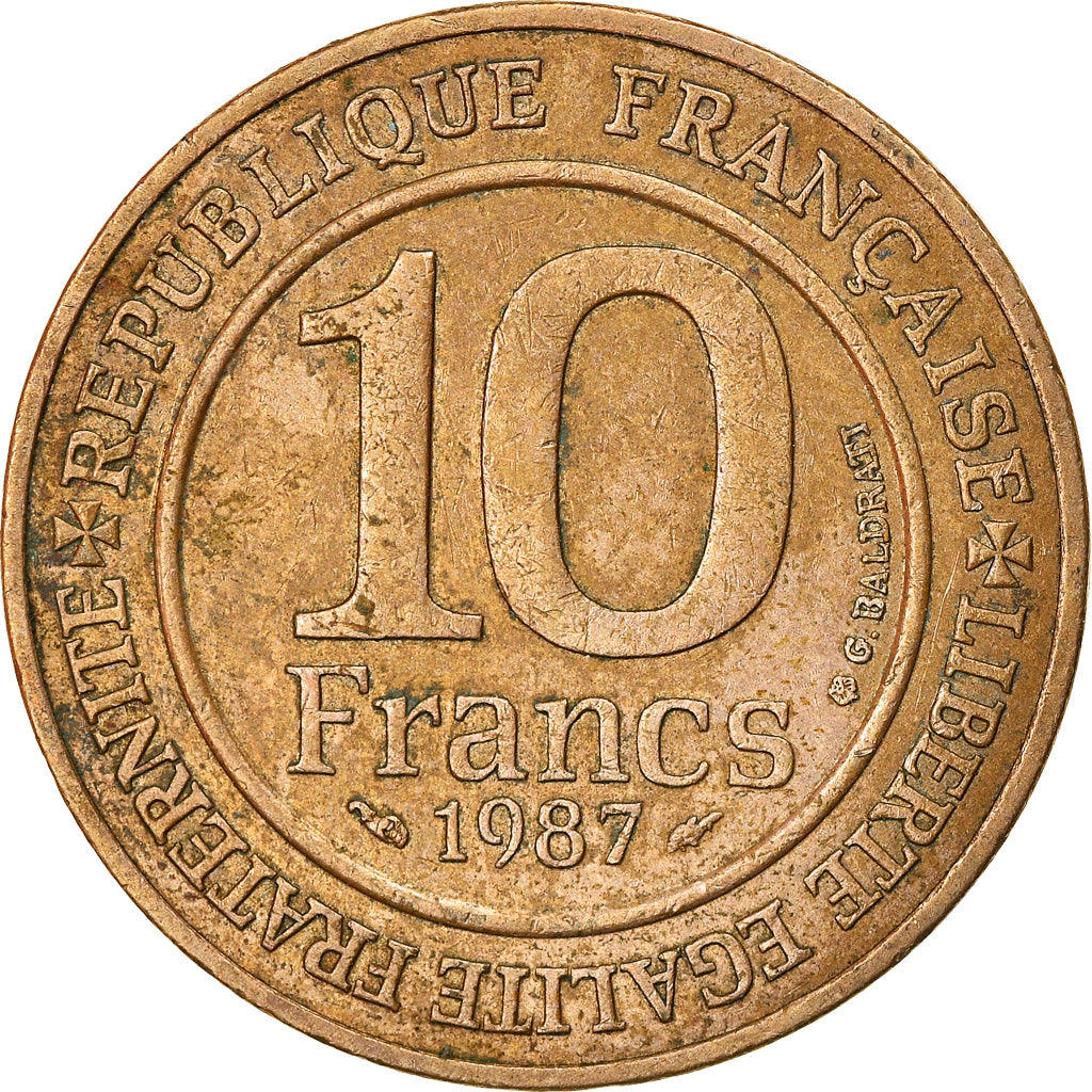 Monnaie, France, 10 Francs, 1987, MILLÉNAIRE CAPÉTIEN 1987, TB+