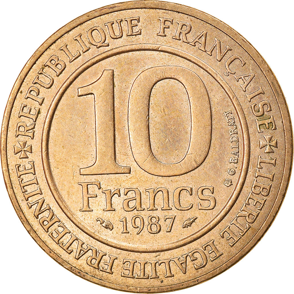 Coin, France, 10 Francs, 1987, MILLÉNAIRE CAPÉTIEN 1987, MS(60-62)