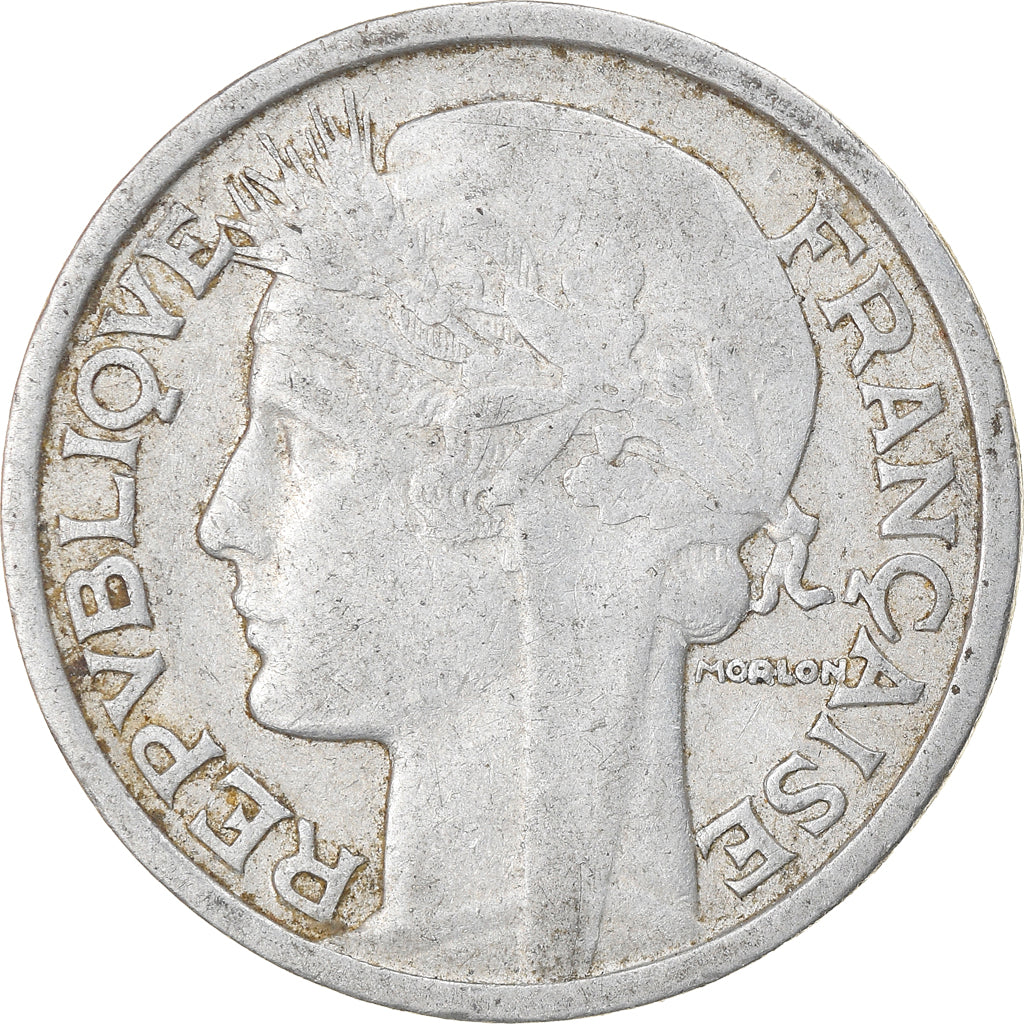 Coin, France, Morlon, 2 Francs, 1948, Beaumont - Le Roger, VF(20-25), Aluminum