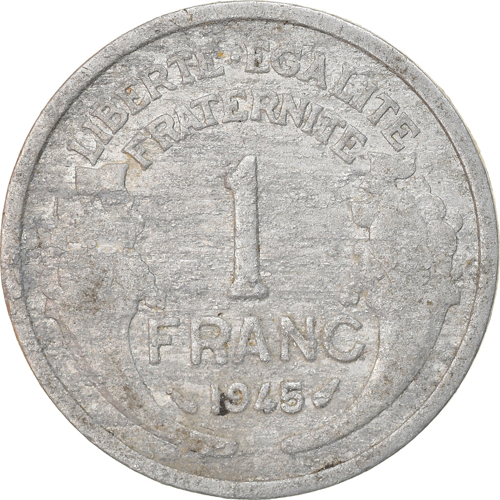 Monnaie, France, Morlon, Franc, 1945, B+, Aluminium, Gadoury:473a, KM:885a.1
