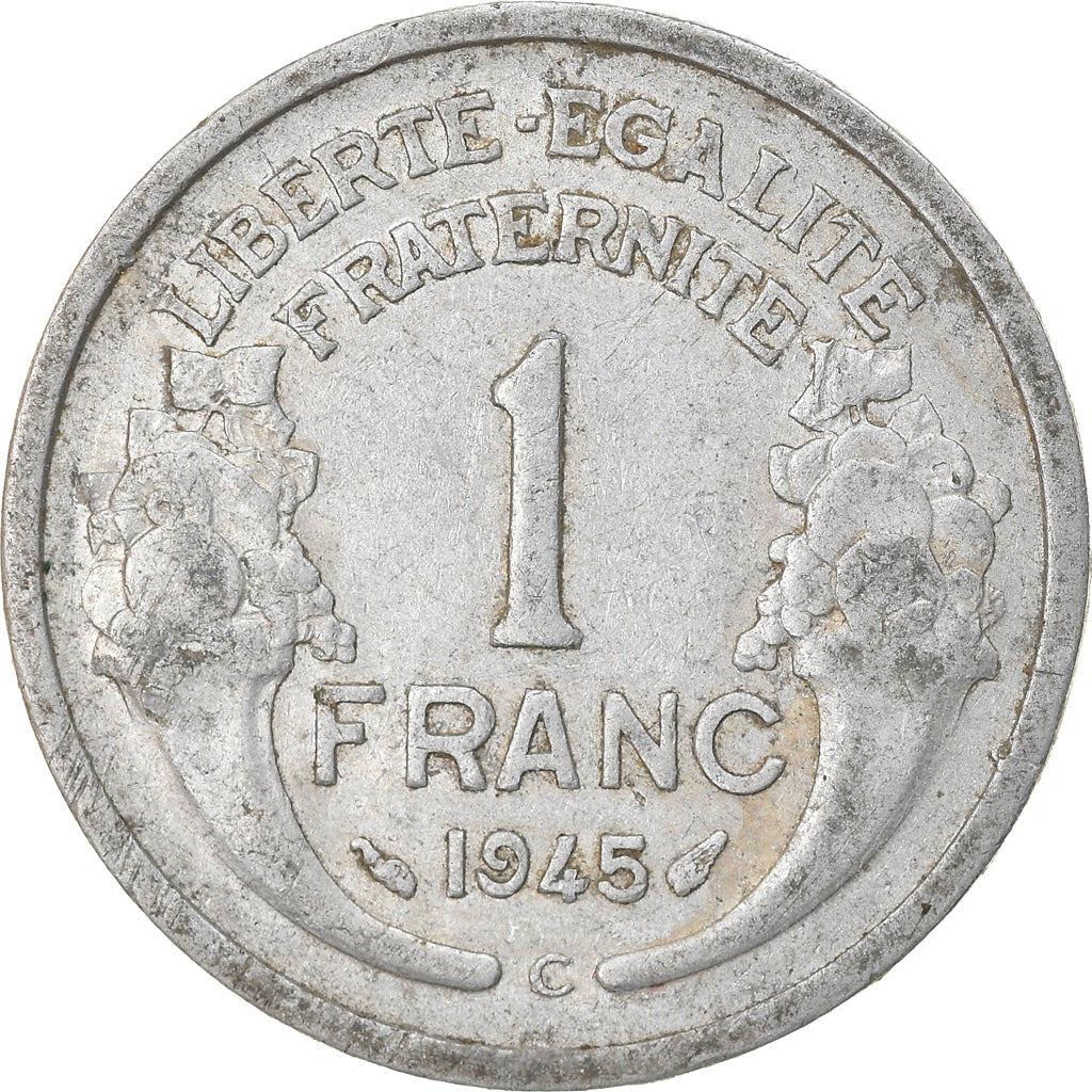 Coin, France, Morlon, Franc, 1945, Castelsarrasin, VF(30-35), Aluminum