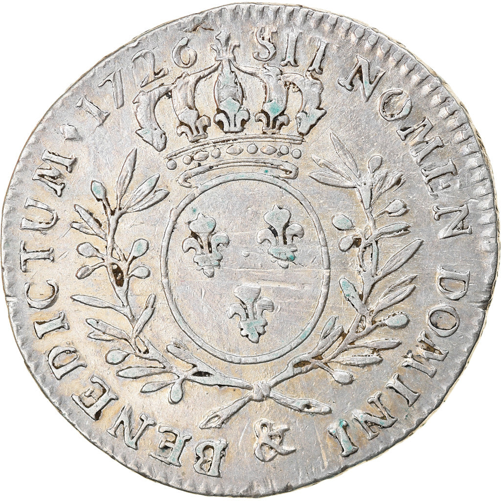 Coin, France, Louis XV, 1/2 Écu aux branches d'olivier, 1/2 ECU, 44 Sols, 1726