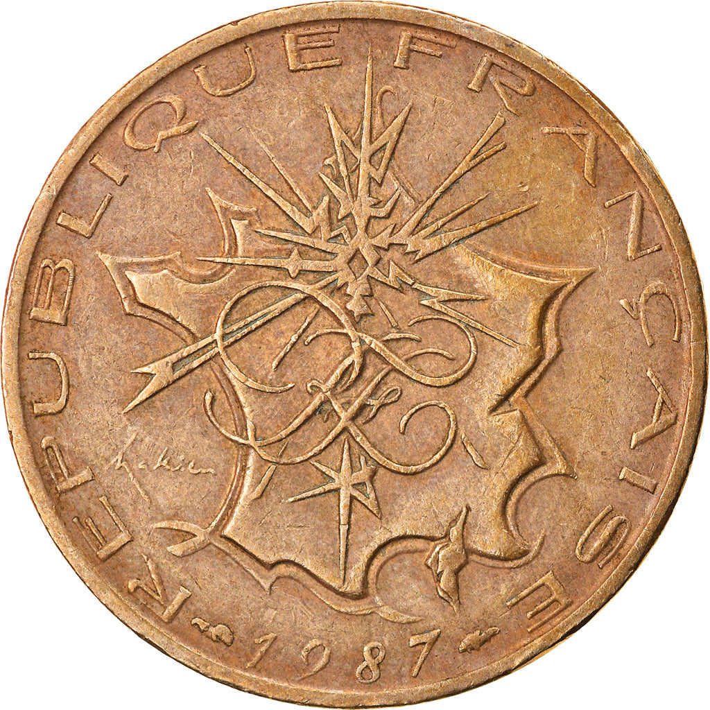 Coin, France, Mathieu, 10 Francs, 1987, EF(40-45), Nickel-brass, KM:940