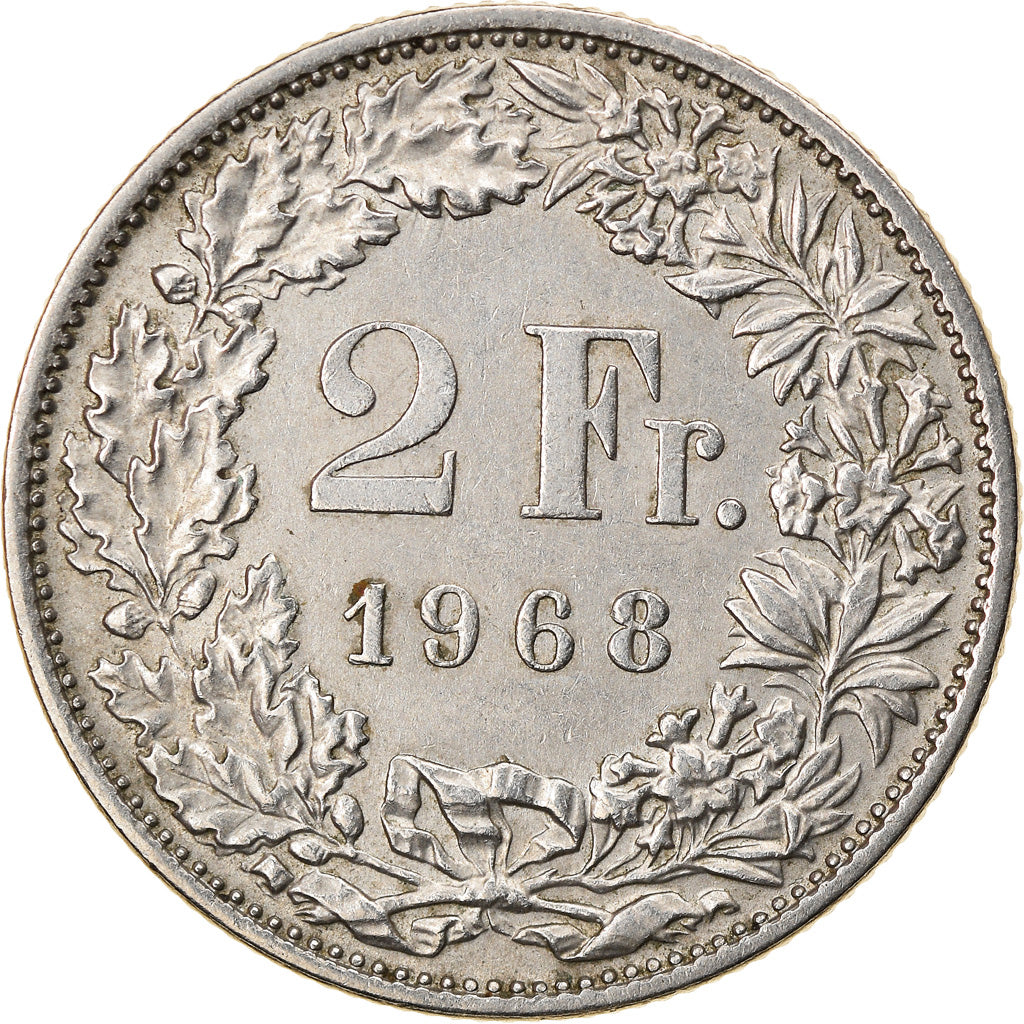 Monnaie, Suisse, 2 Francs, 1968, Bern, TTB+, Copper-nickel, KM:21a.1