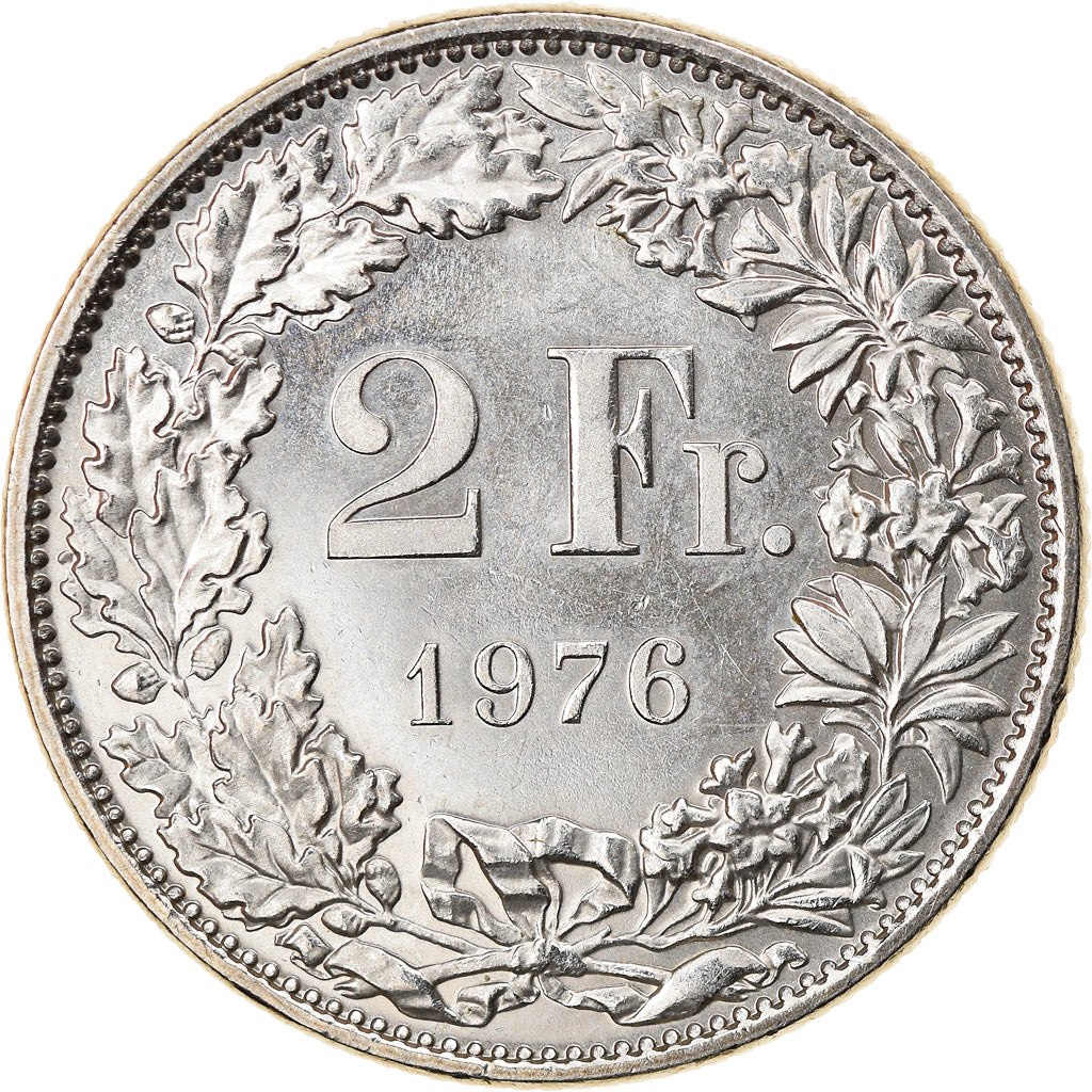 Monnaie, Suisse, 2 Francs, 1976, Bern, SUP, Copper-nickel, KM:21a.1