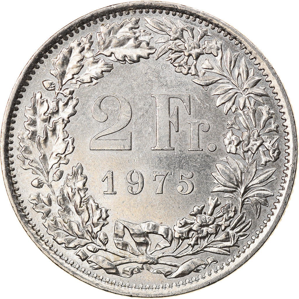 Monnaie, Suisse, 2 Francs, 1975, Bern, SUP, Copper-nickel, KM:21a.1