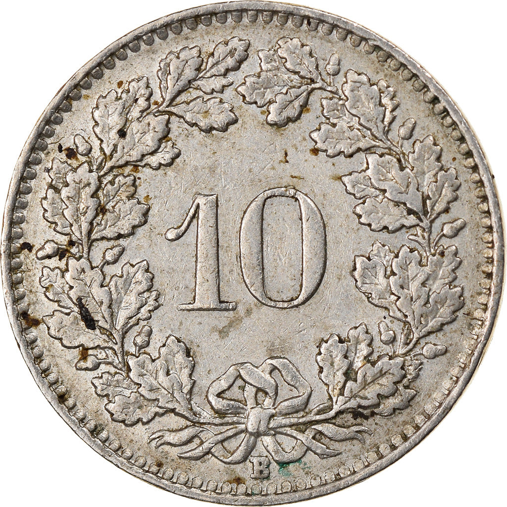 Coin, Switzerland, 10 Rappen, 1955, Bern, VF(30-35), Copper-nickel, KM:27