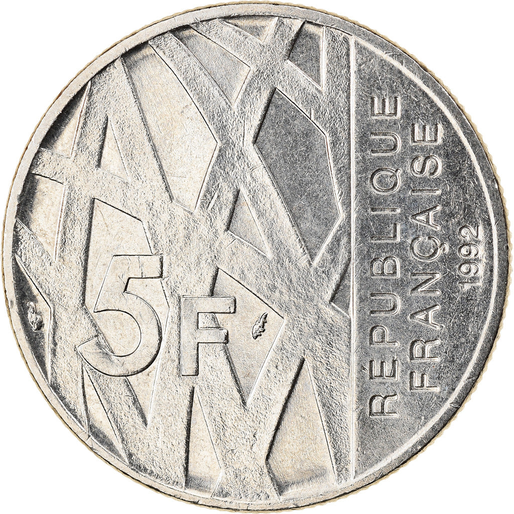 Moneda, Francia, Mendès France, 5 Francs, 1992, Paris, SC, Níquel, KM:1006