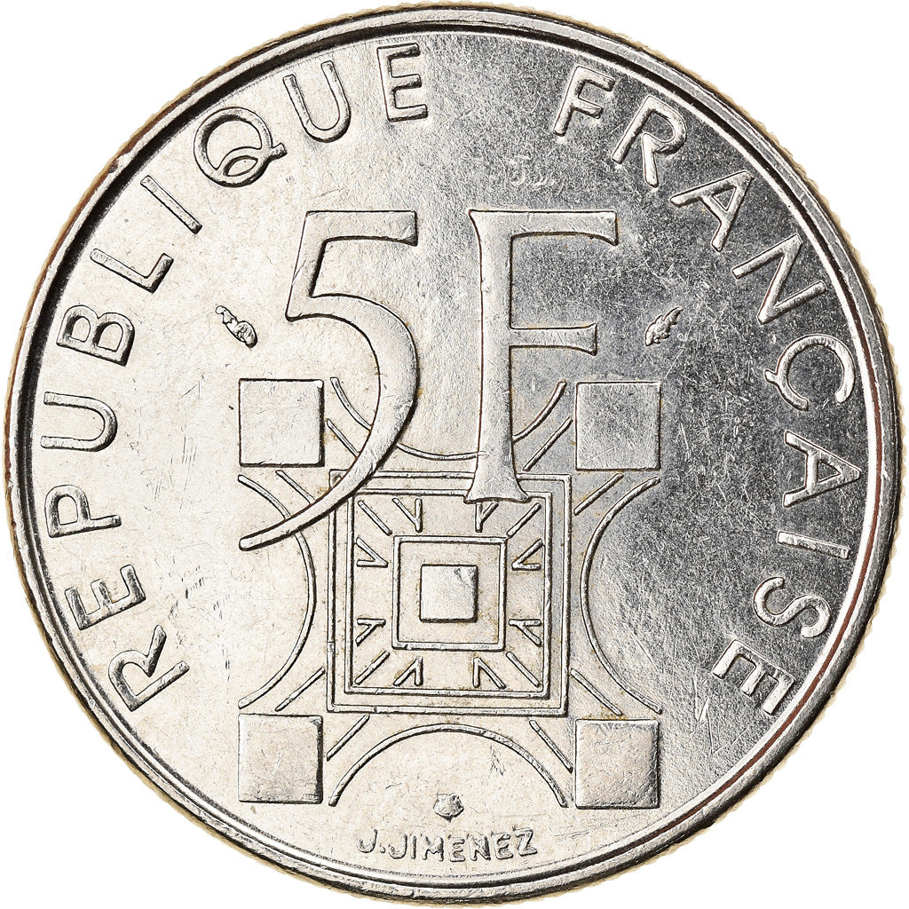 Monnaie, France, Tour Eiffel, 5 Francs, 1989, Paris, SPL+, Nickel, Gadoury:772