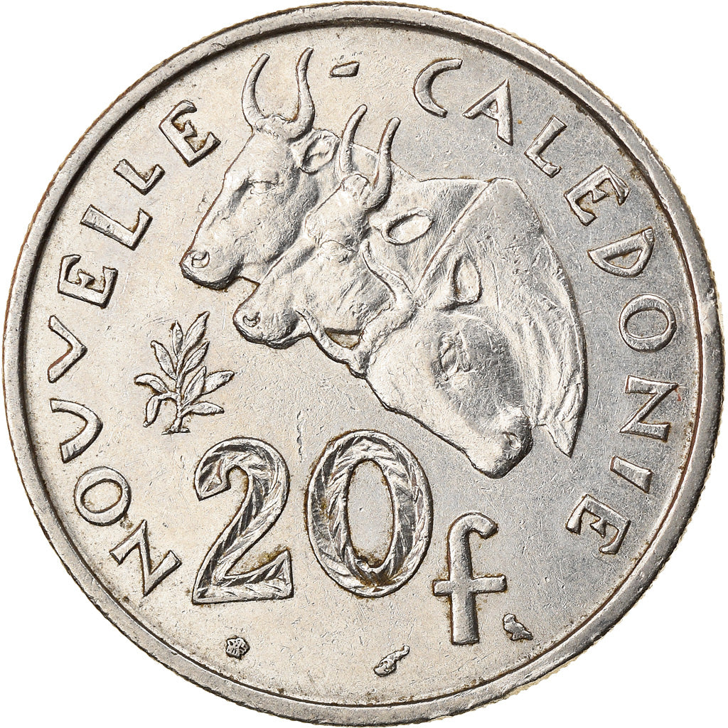 Moneta, Nuova Caledonia, 20 Francs, 1970, Paris, BB+, Nichel, KM:6