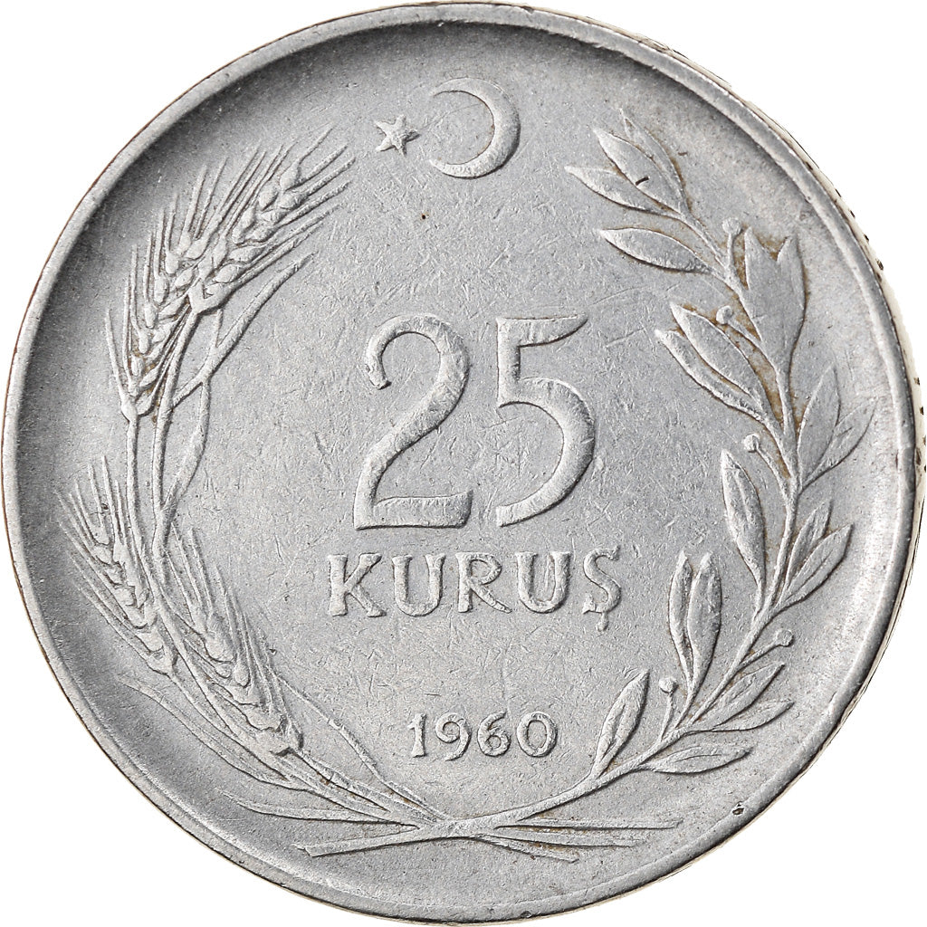 Monnaie, Turquie, 25 Kurus, 1960, TTB+, Stainless Steel, KM:892.2