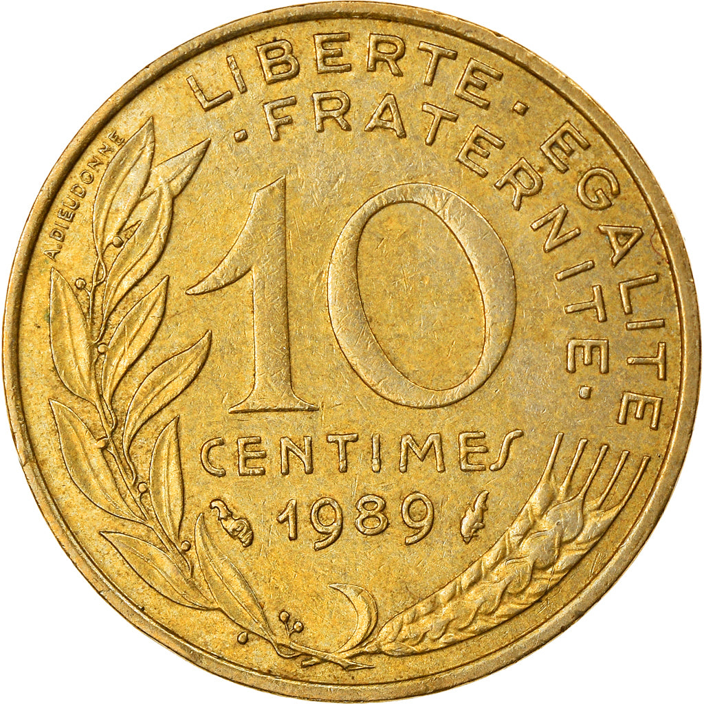 Coin, France, Marianne, 10 Centimes, 1989, Paris, VF(30-35), Aluminum-Bronze