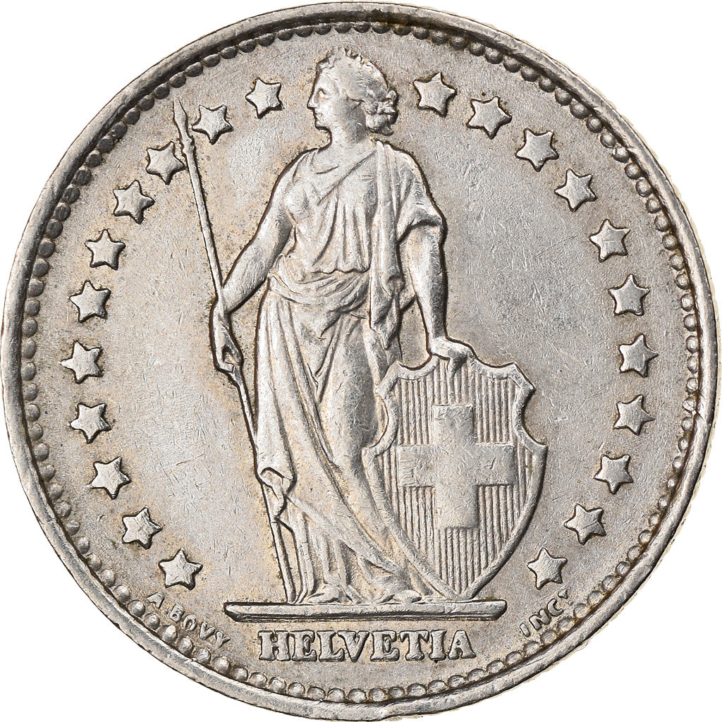 Coin, Switzerland, Franc, 1968, Bern, AU(55-58), Copper-nickel, KM:24a.1