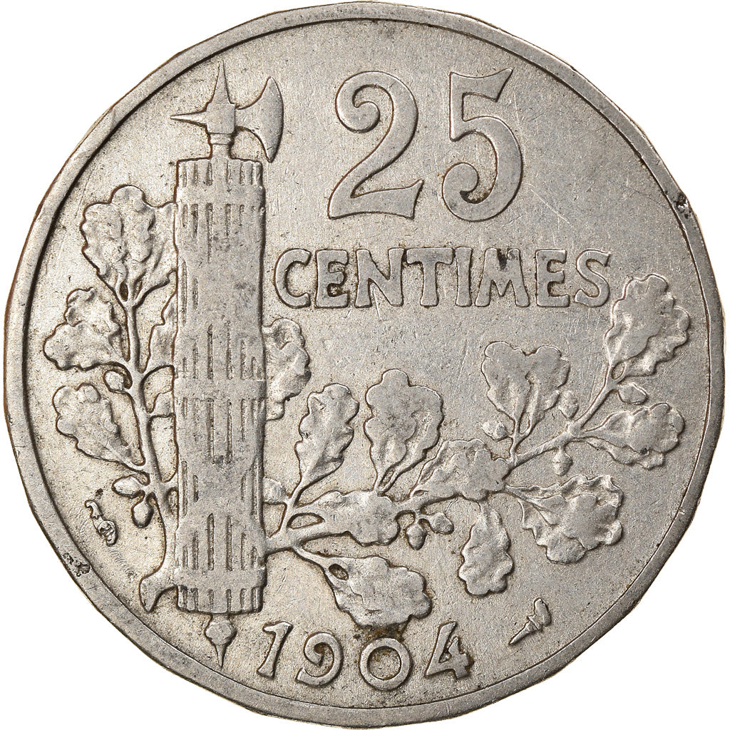 Monnaie, France, Patey, 25 Centimes, 1904, TTB, Nickel, Gadoury:364, KM:856