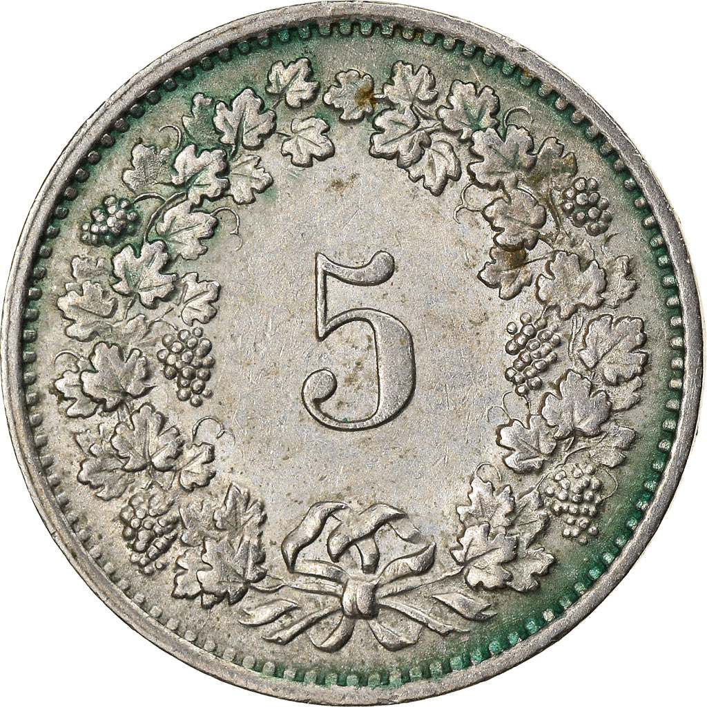 Moneda, Suiza, 5 Rappen, 1970, Bern, MBC, Cobre - níquel, KM:26