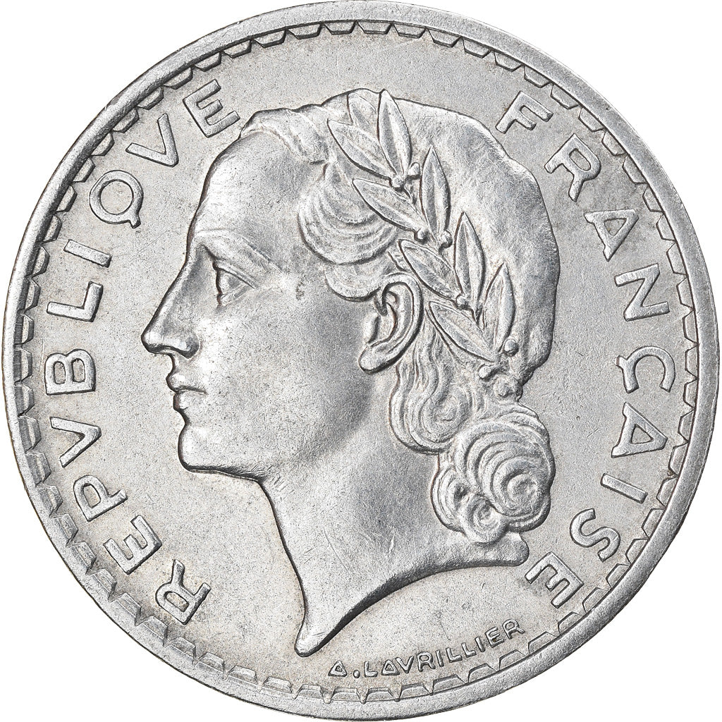 Münze, Frankreich, Lavrillier, 5 Francs, 1949, Paris, VZ, Aluminium, KM:888b.1