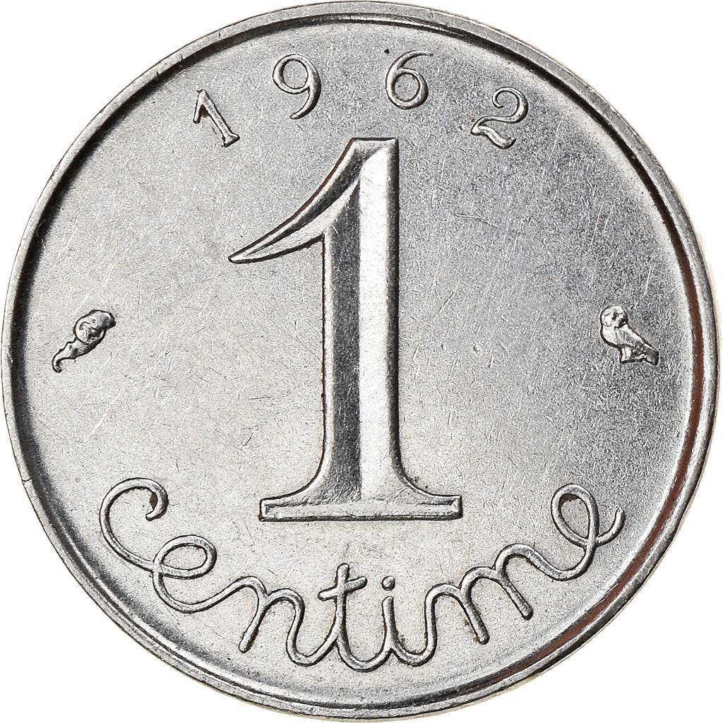 Coin, France, Épi, Centime, 1962, Paris, EF(40-45), Stainless Steel, KM:928