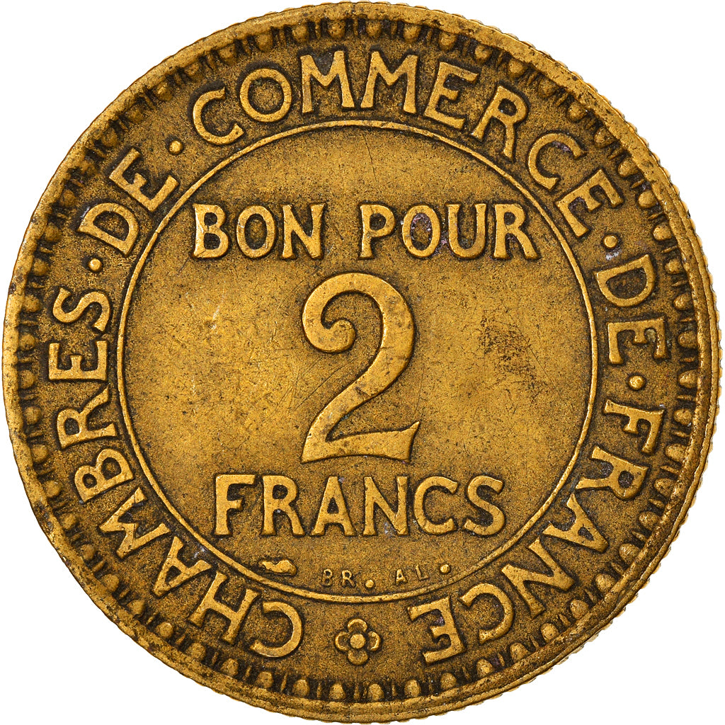 Coin, France, Chambre de commerce, 2 Francs, 1925, Paris, VF(30-35)