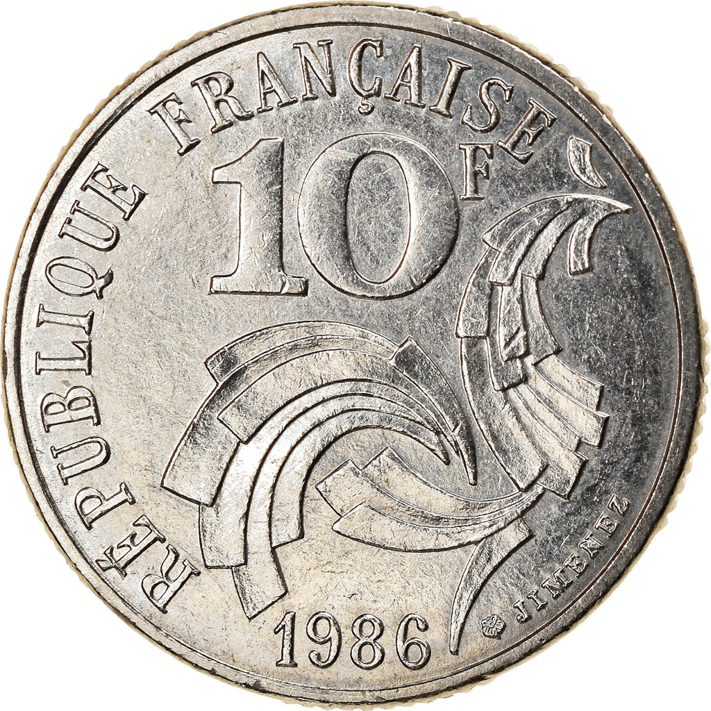 Monnaie, France, Jimenez, 10 Francs, 1986, Paris, SPL, Nickel, KM:959