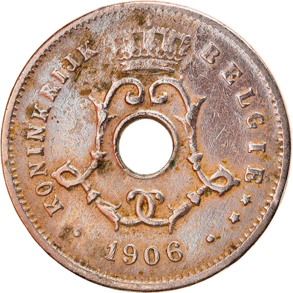 Moneta, Belgio, 5 Centimes, 1906, BB, Rame-nichel, KM:54
